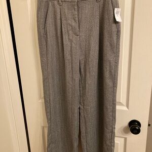 Old Navy Herringbone Gray Wide Leg Pants